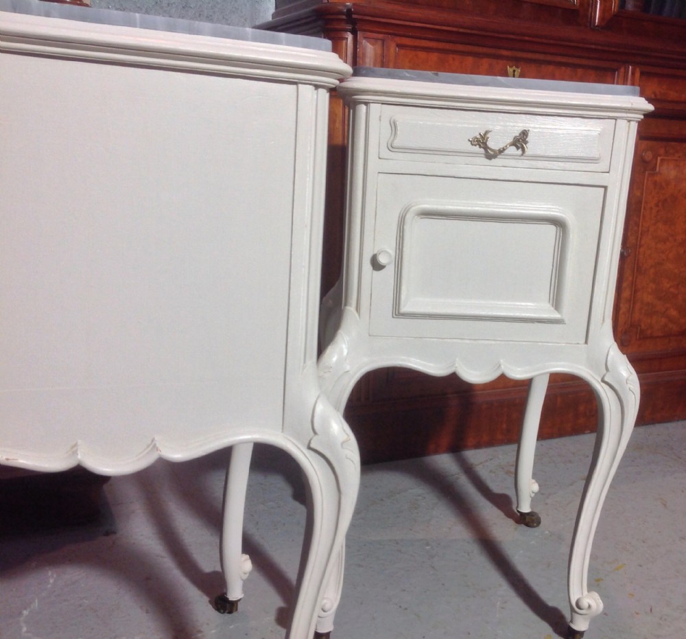 PAIR OF PAINTED FRENCH BEDSIDE CABINETS View VII
