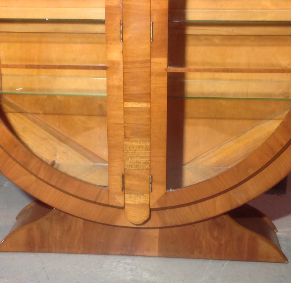 ART DECO WALNUT DISPLAY CABINET View II