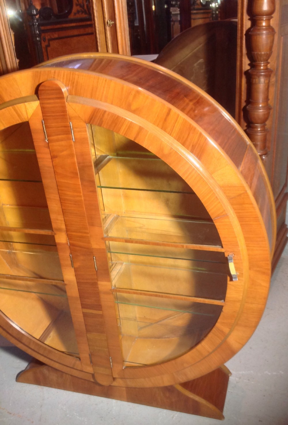 ART DECO WALNUT DISPLAY CABINET View VI