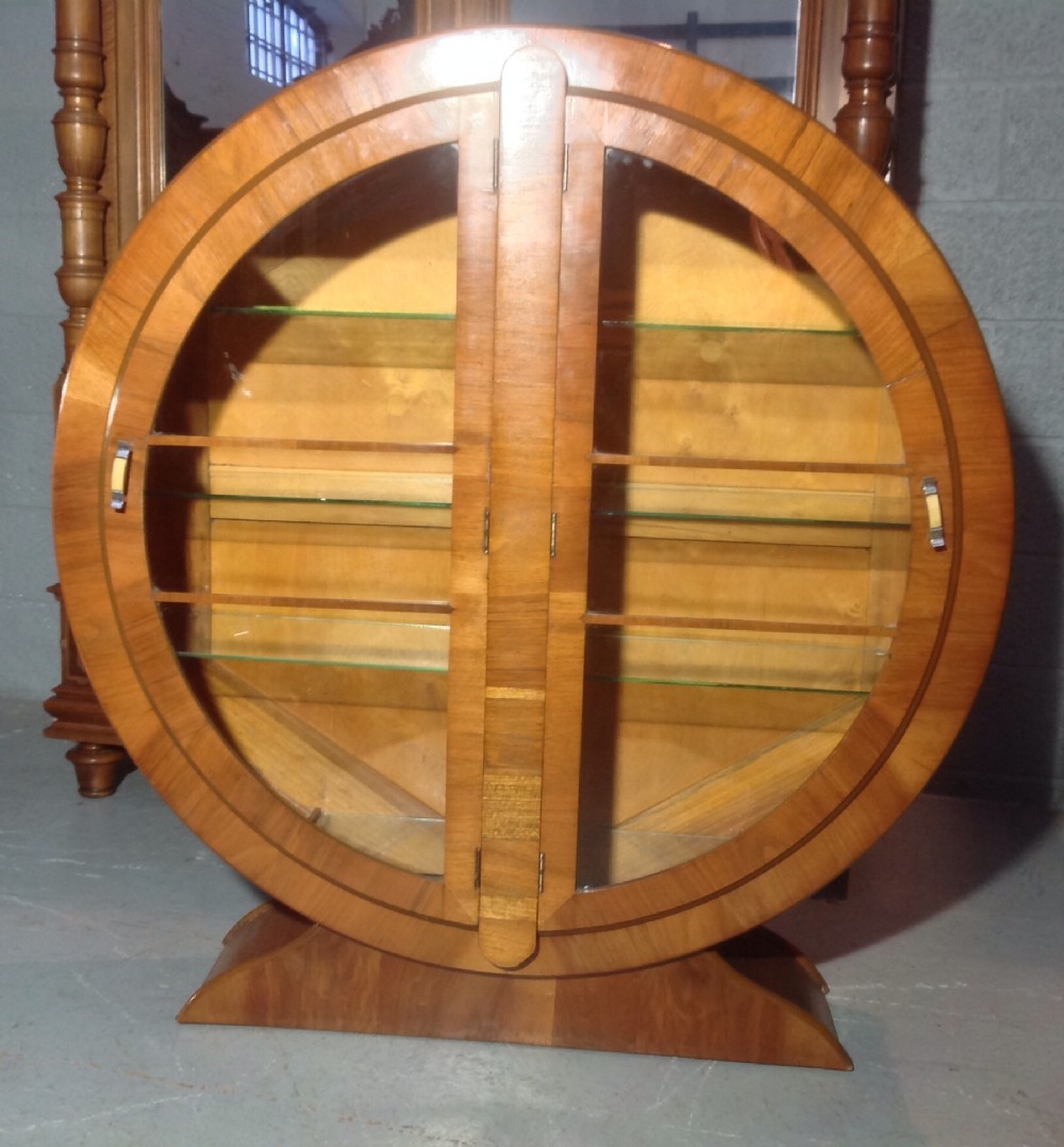 ART DECO WALNUT DISPLAY CABINET View IX