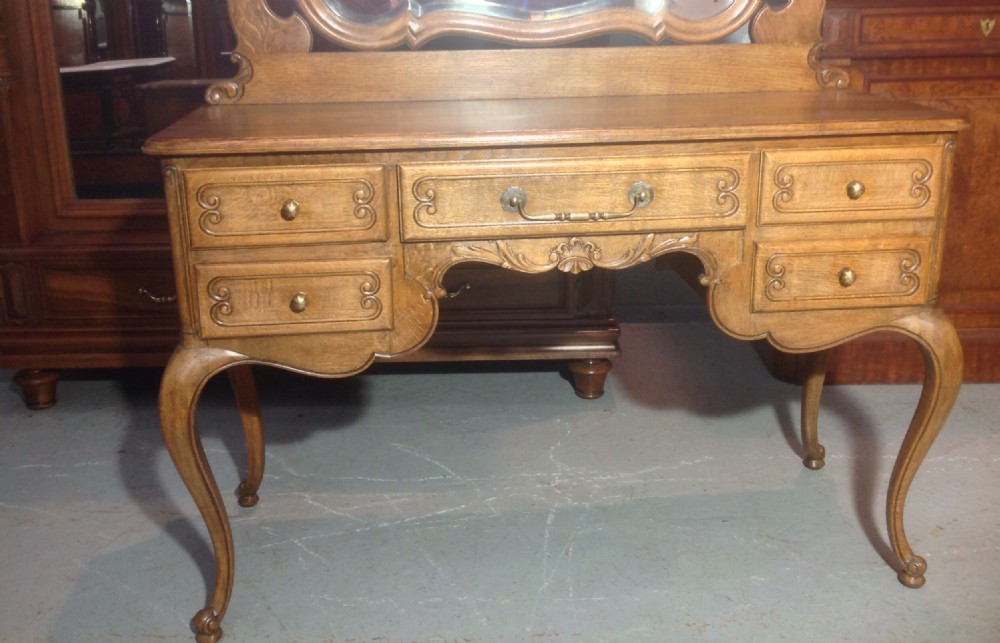 SOLID OAK FRENCH DRESSING TABLE View II