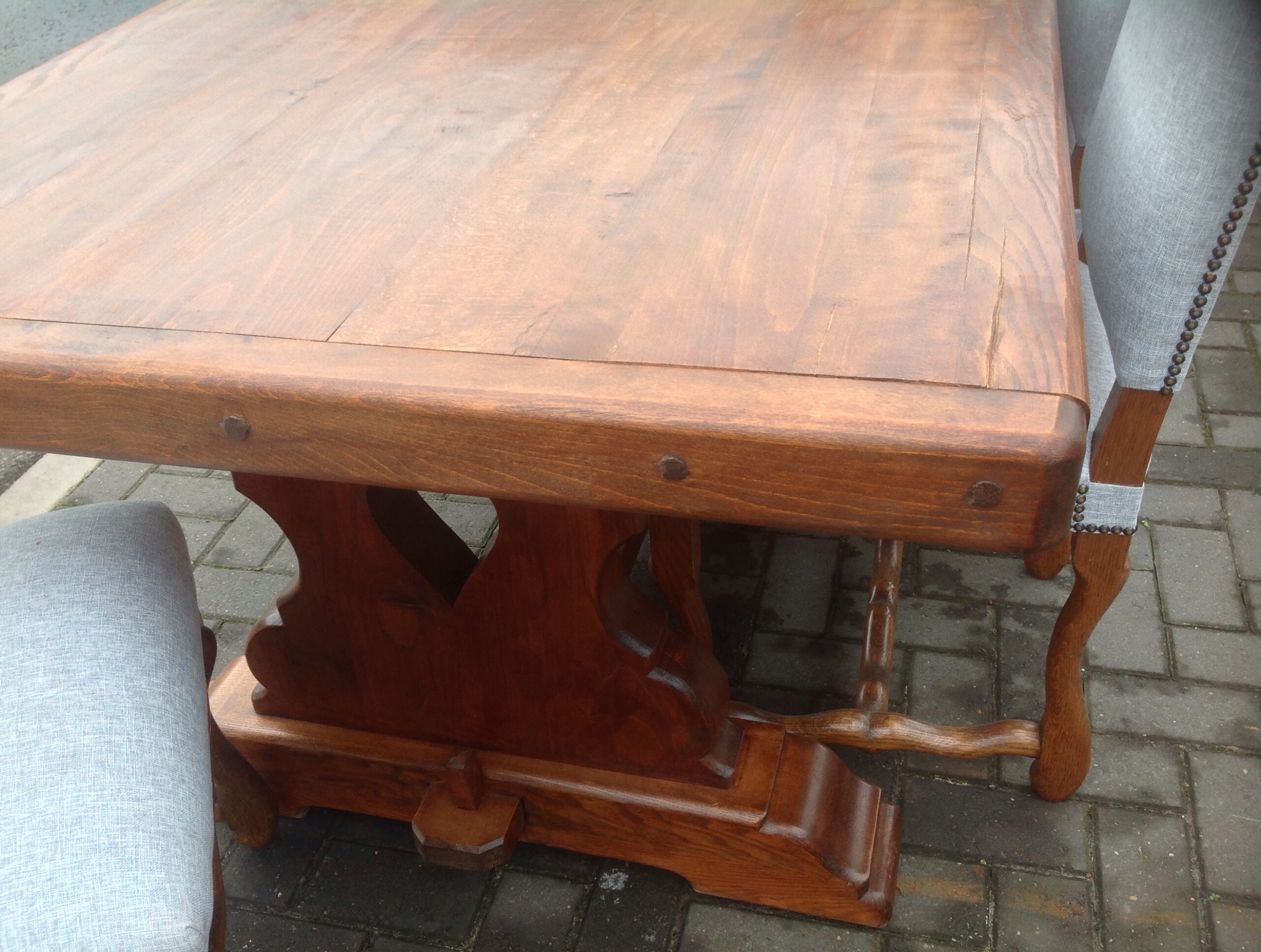 OVERSIZE FRENCH FARMHOUSE DINING TABLE View XII