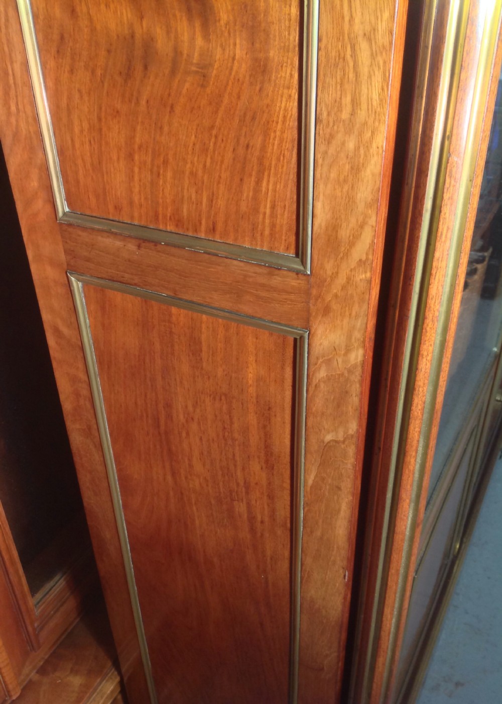 MAHOGANY AND BRASS FRENCH BOOKCASE View IX