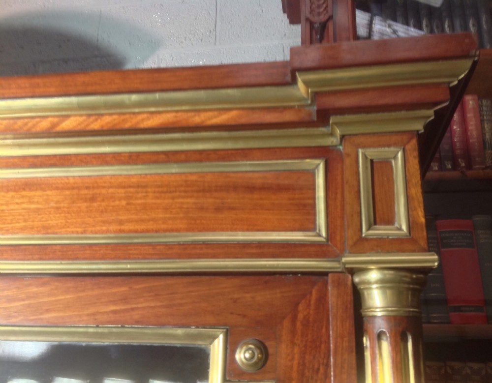 MAHOGANY AND BRASS FRENCH BOOKCASE View X
