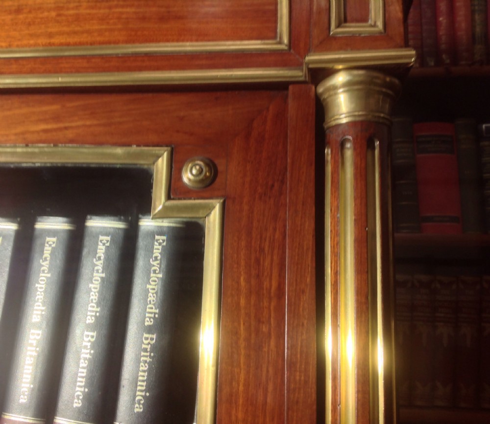 MAHOGANY AND BRASS FRENCH BOOKCASE View XI