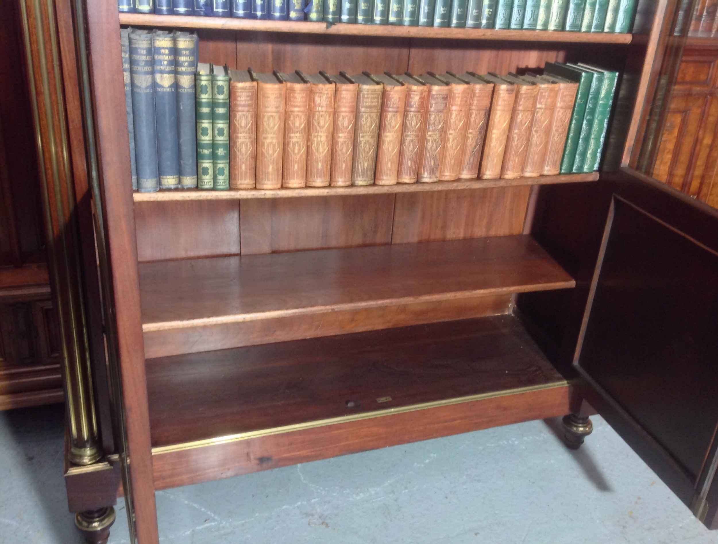 MAHOGANY AND BRASS FRENCH BOOKCASE View XIV