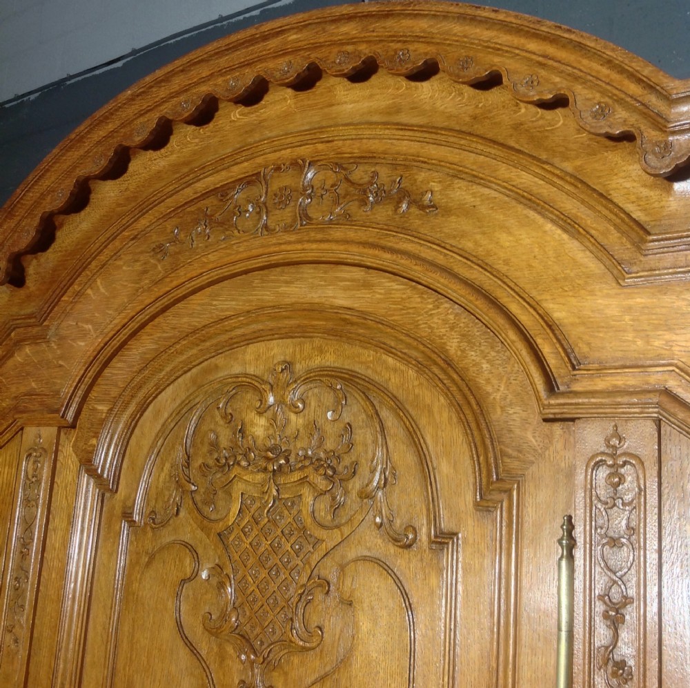 ORNATELY CARVED FRENCH OAK ARMOIRE View V
