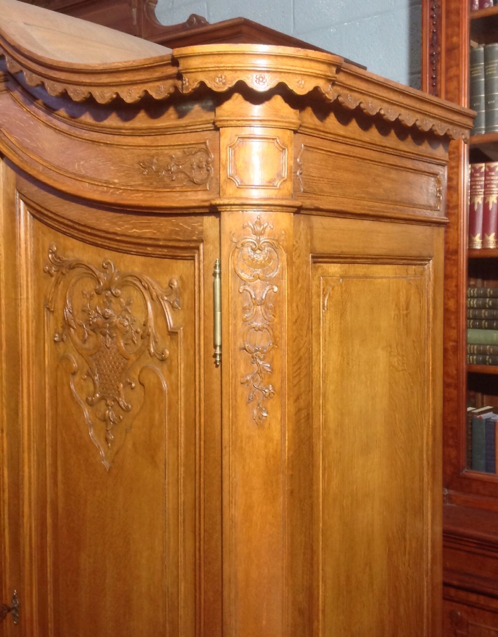 ORNATELY CARVED FRENCH OAK ARMOIRE View XIV