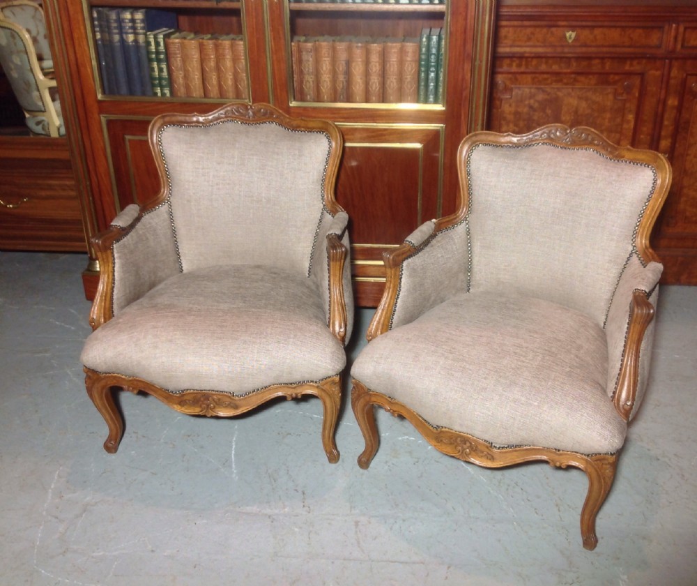 PAIR OF FRENCH OAK CARVED ARMCHAIRS View XI