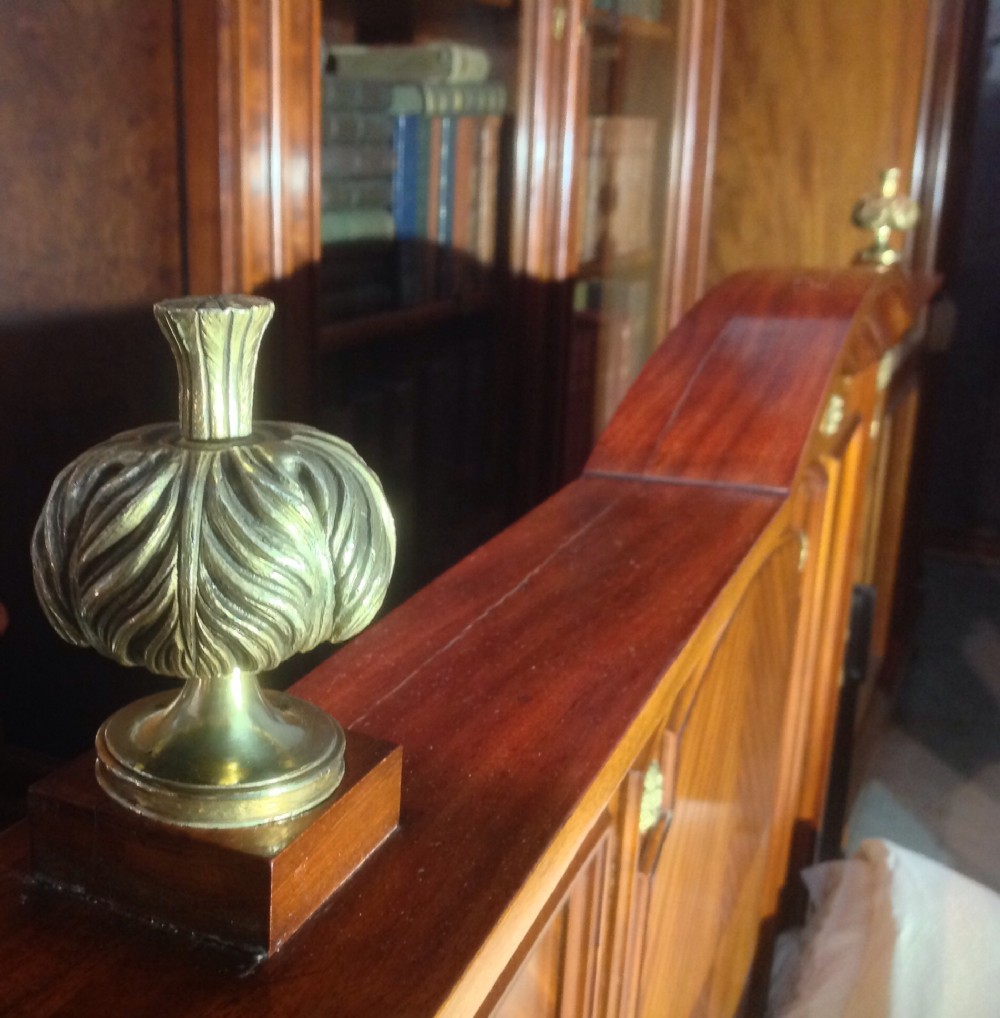 MAHOGANY AND BRASS FRENCH BED View IV