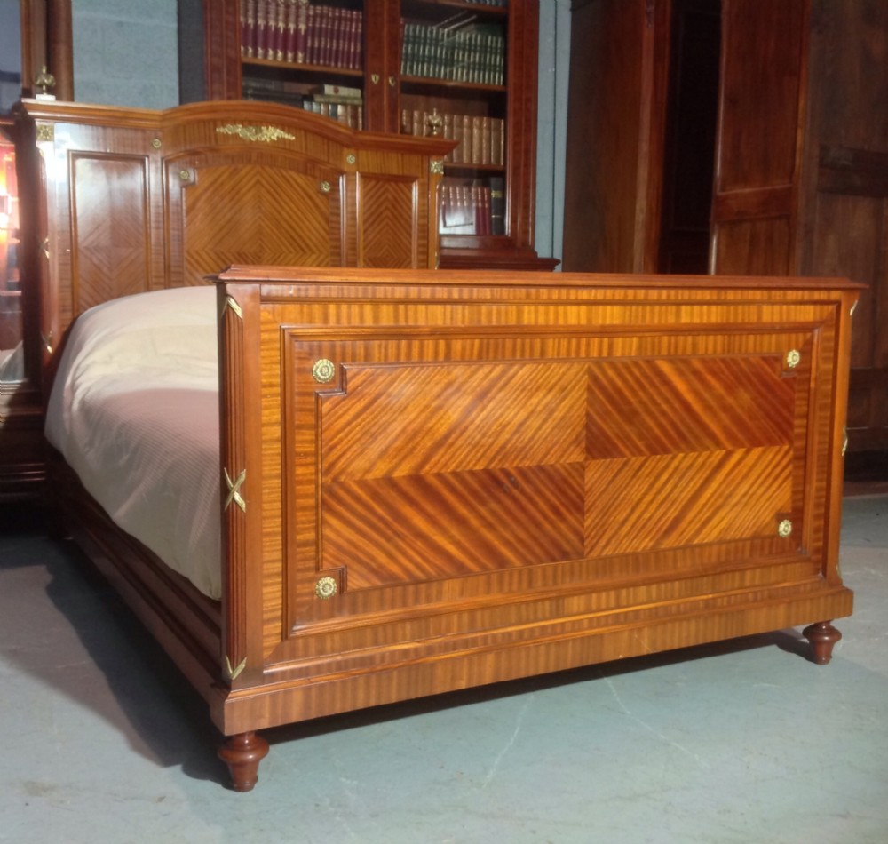 MAHOGANY AND BRASS FRENCH BED View XII