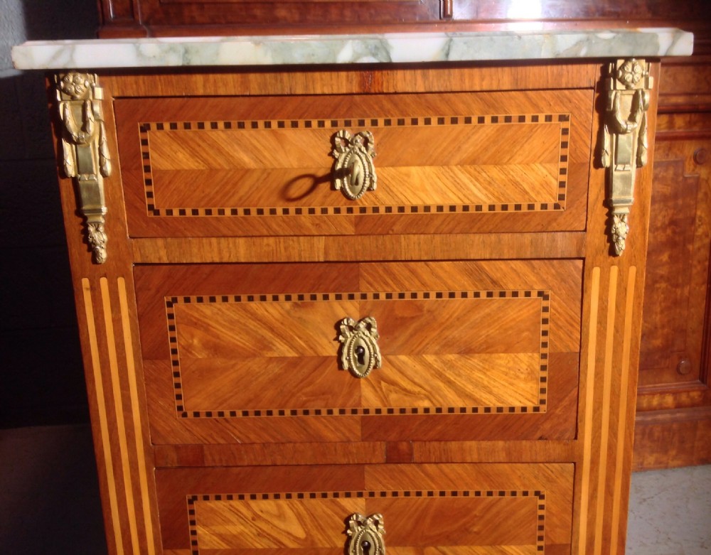INLAID FRENCH CHEST OF DRAWERS View III