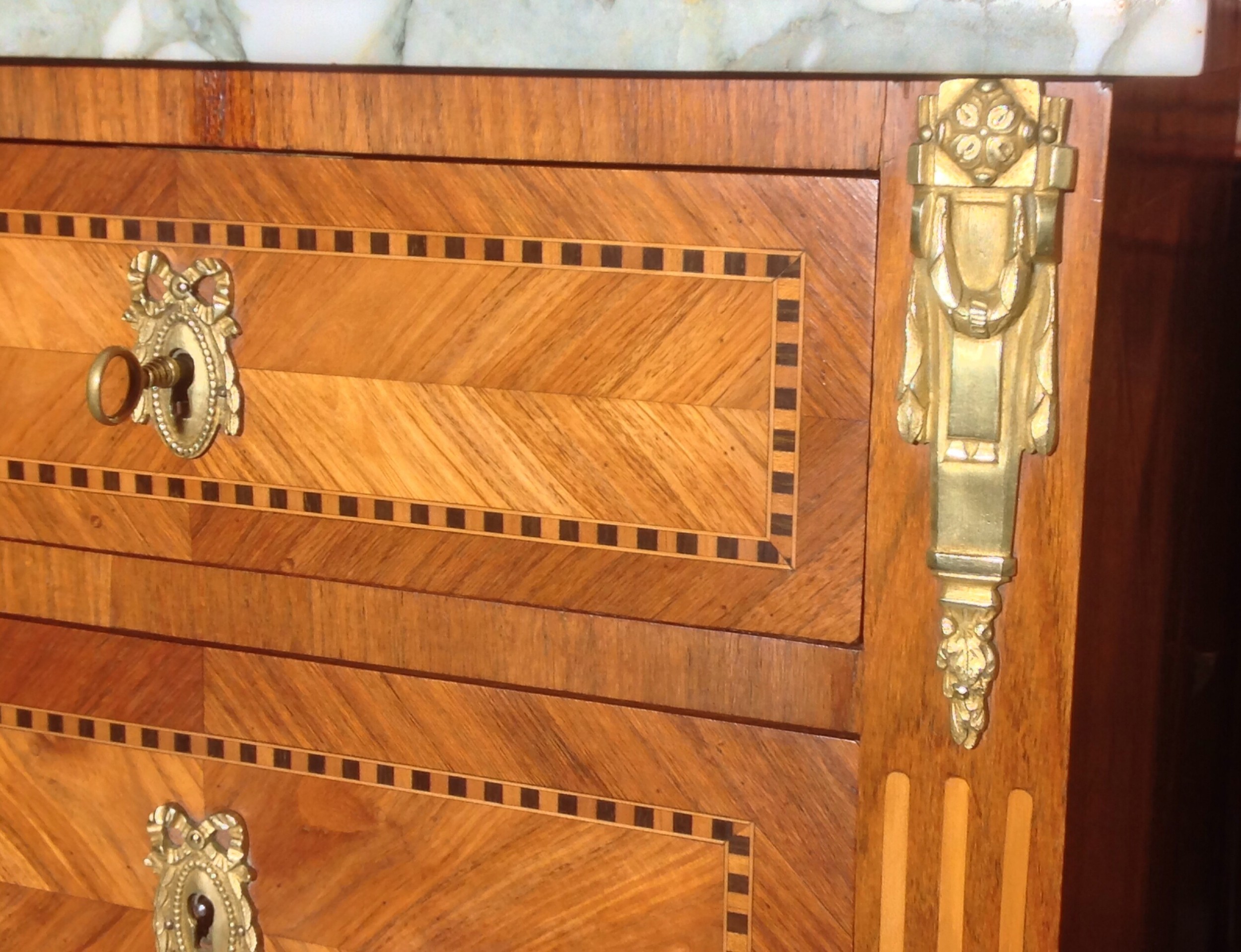 INLAID FRENCH CHEST OF DRAWERS View VI