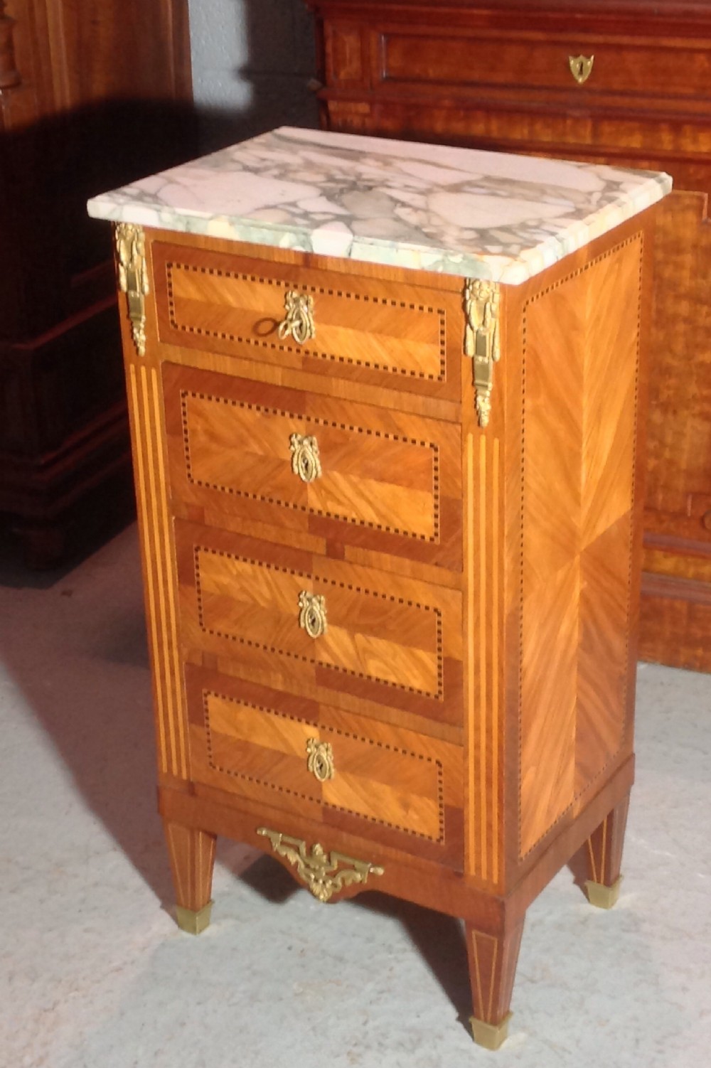 INLAID FRENCH CHEST OF DRAWERS View VIII