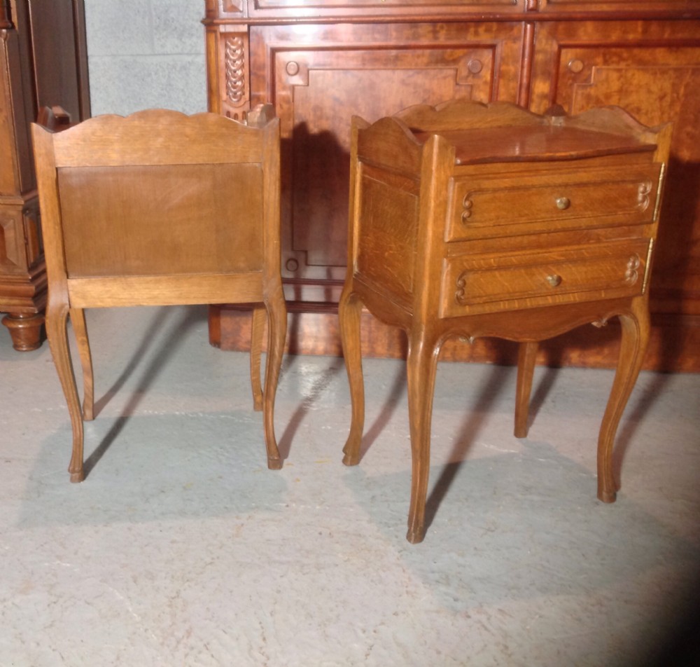 PAIR OF FRENCH OAK BEDSIDE CABINETS View III