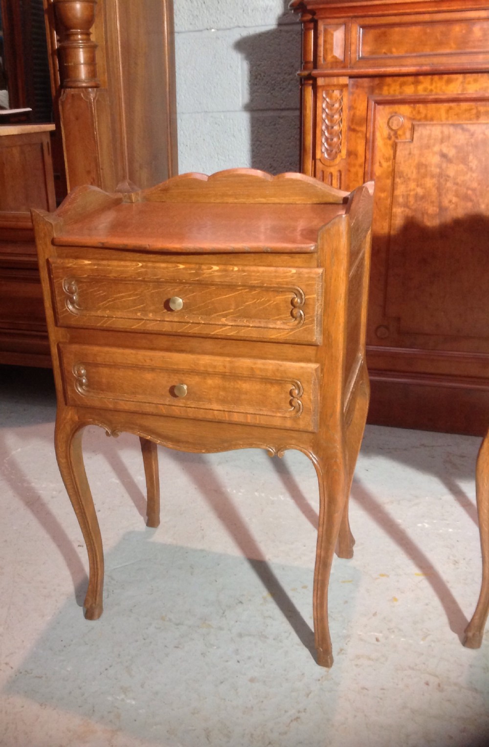 PAIR OF FRENCH OAK BEDSIDE CABINETS View V
