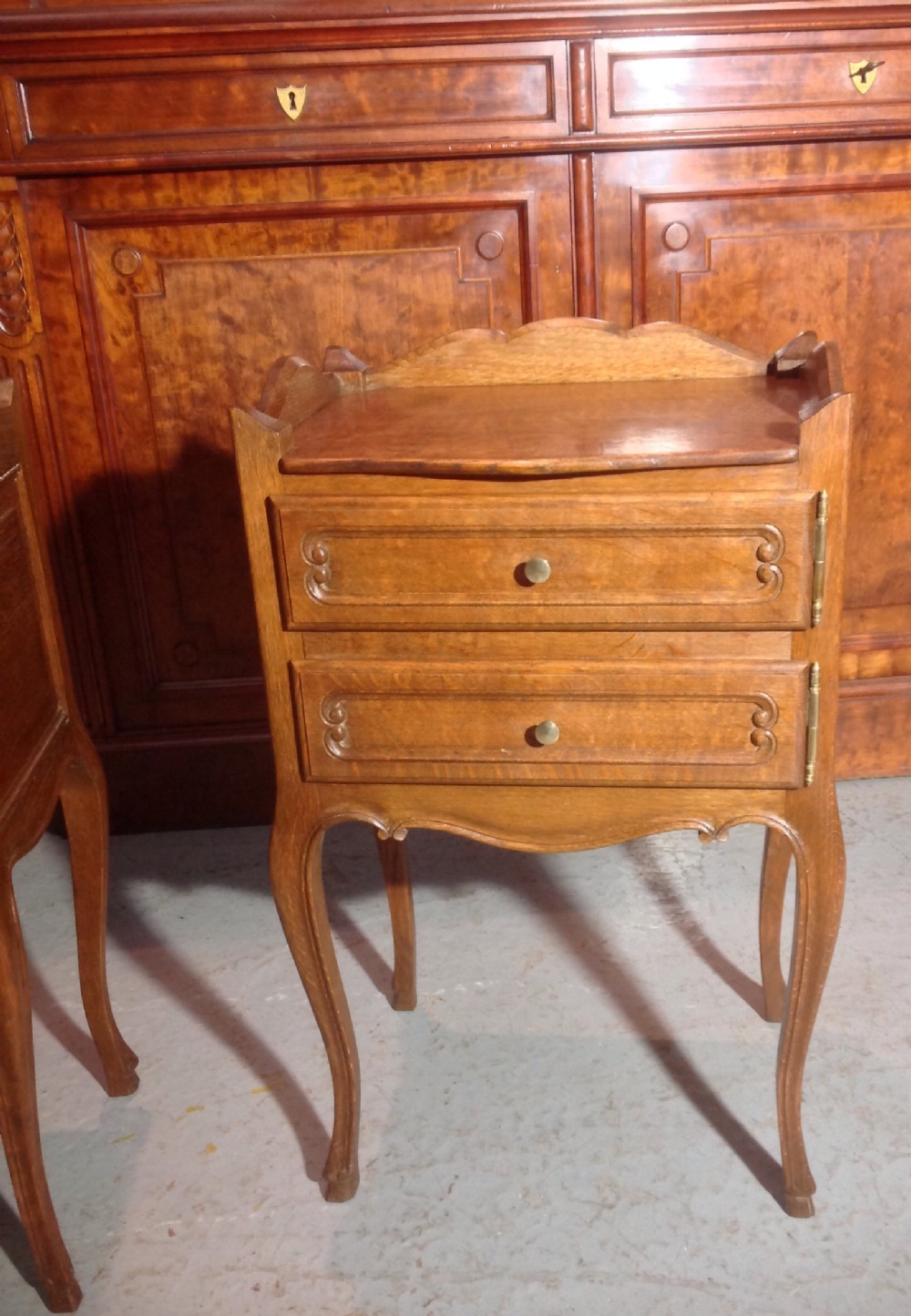 PAIR OF FRENCH OAK BEDSIDE CABINETS View VI
