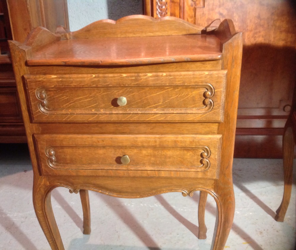 PAIR OF FRENCH OAK BEDSIDE CABINETS View VIII