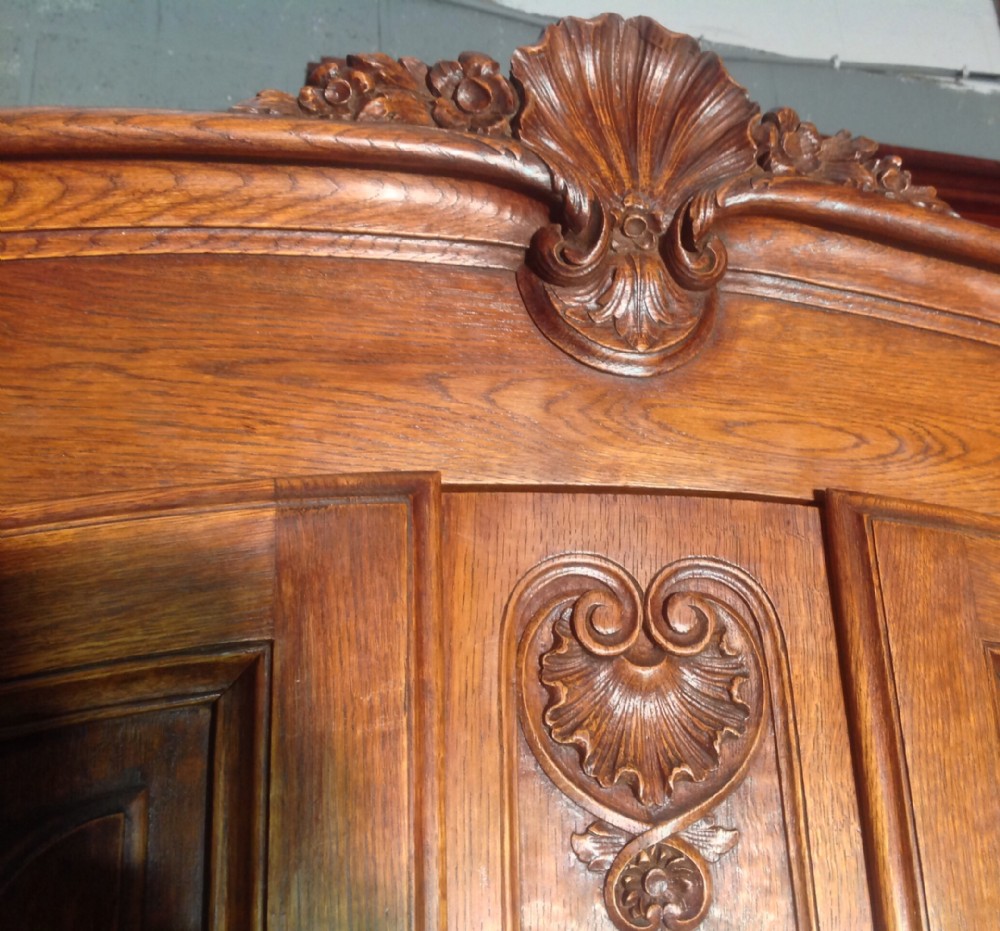 CARVED OAK FRENCH ARMOIRE View III
