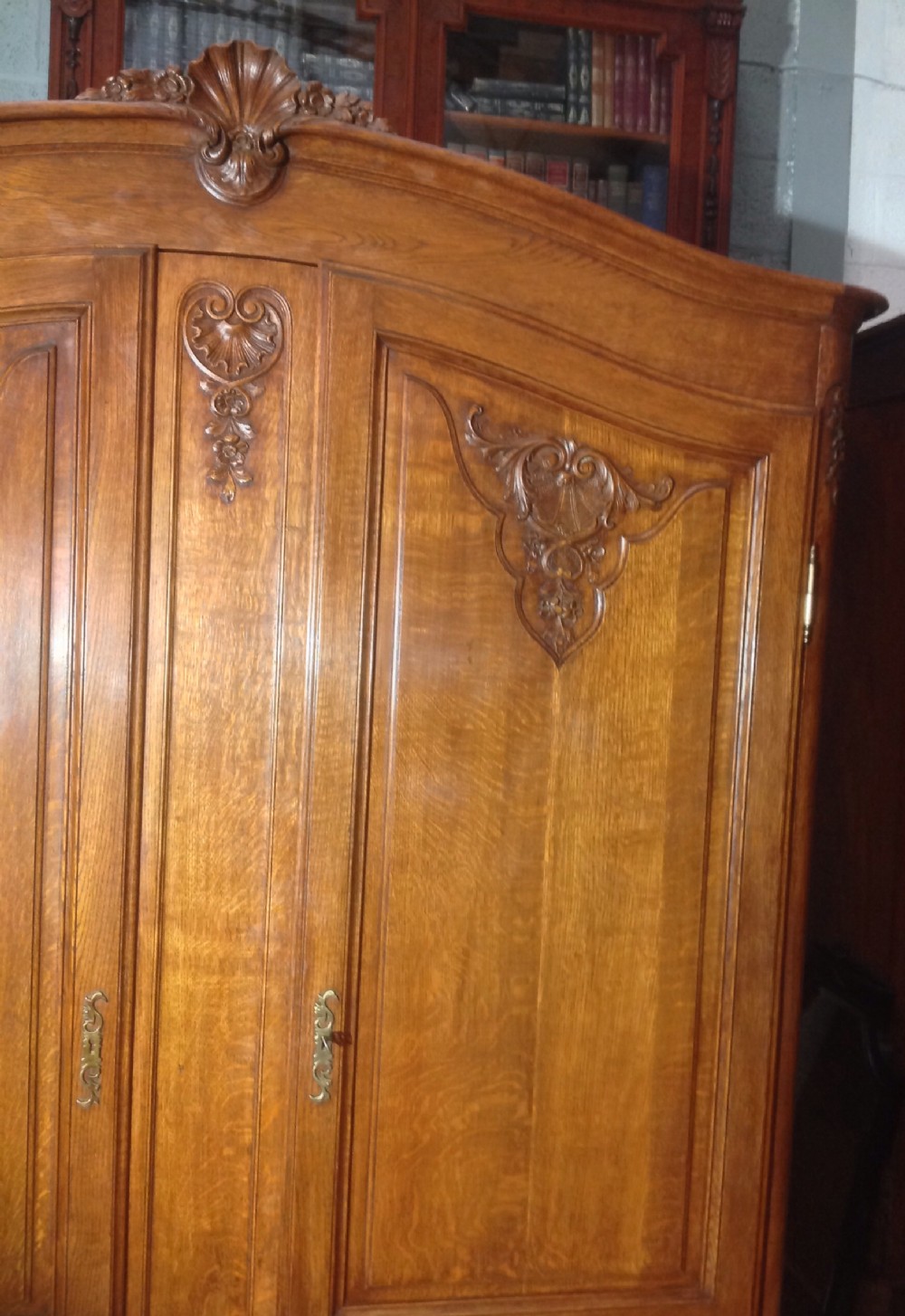 CARVED OAK FRENCH ARMOIRE View VII
