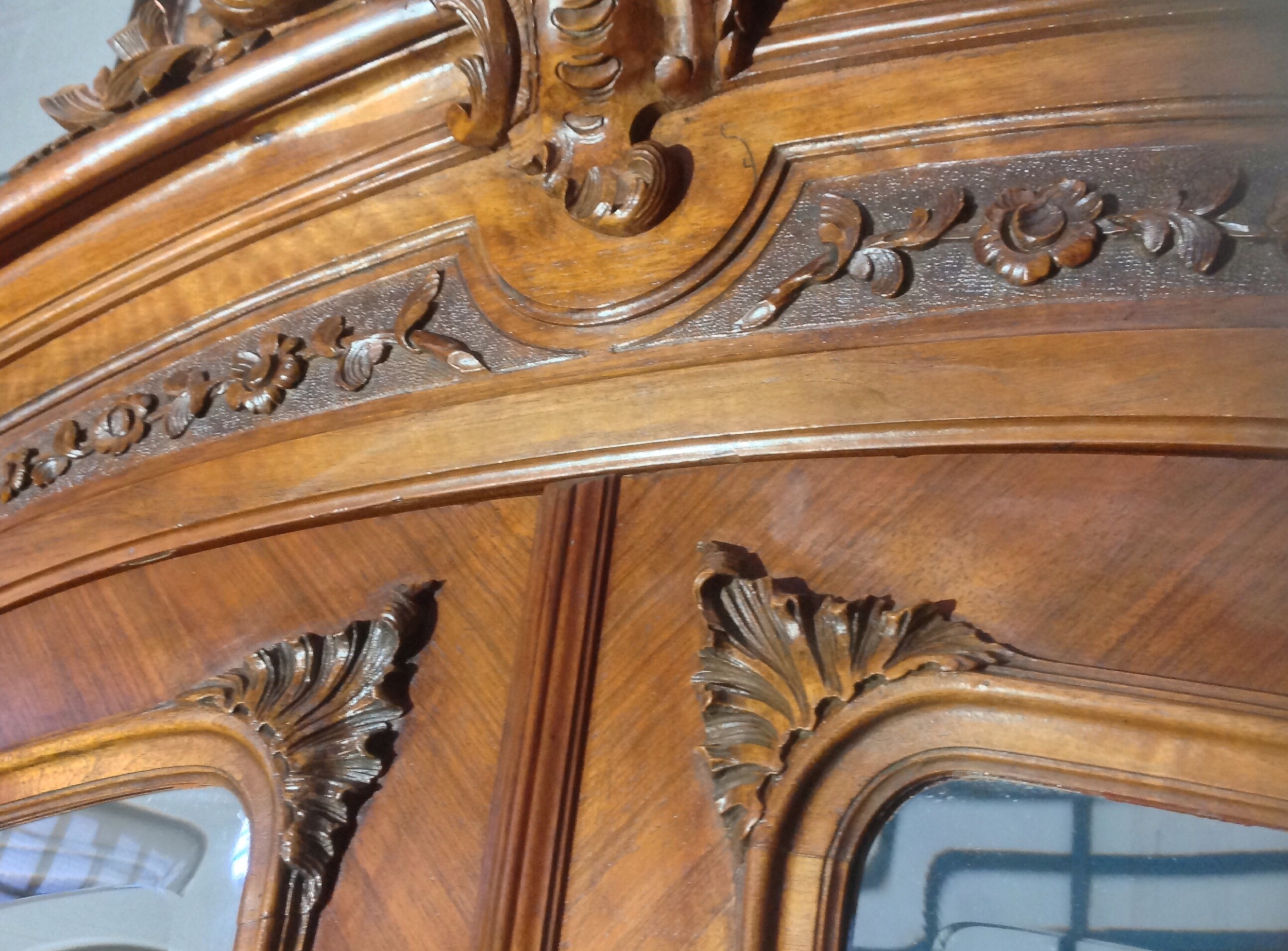 CARVED WALNUT FRENCH ARMOIRE View III