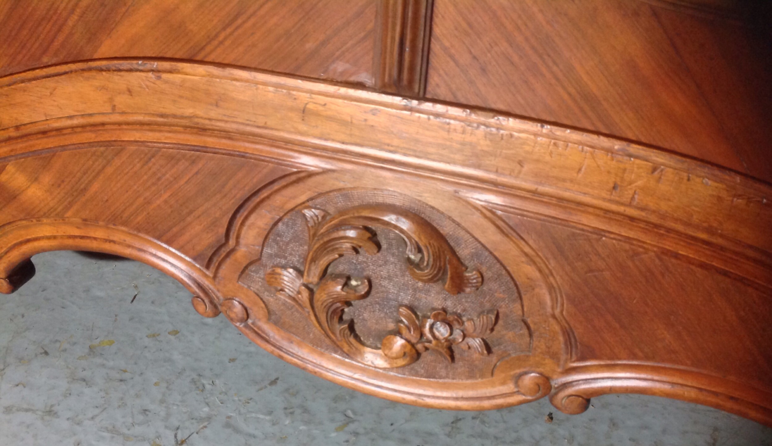 CARVED WALNUT FRENCH ARMOIRE View VI