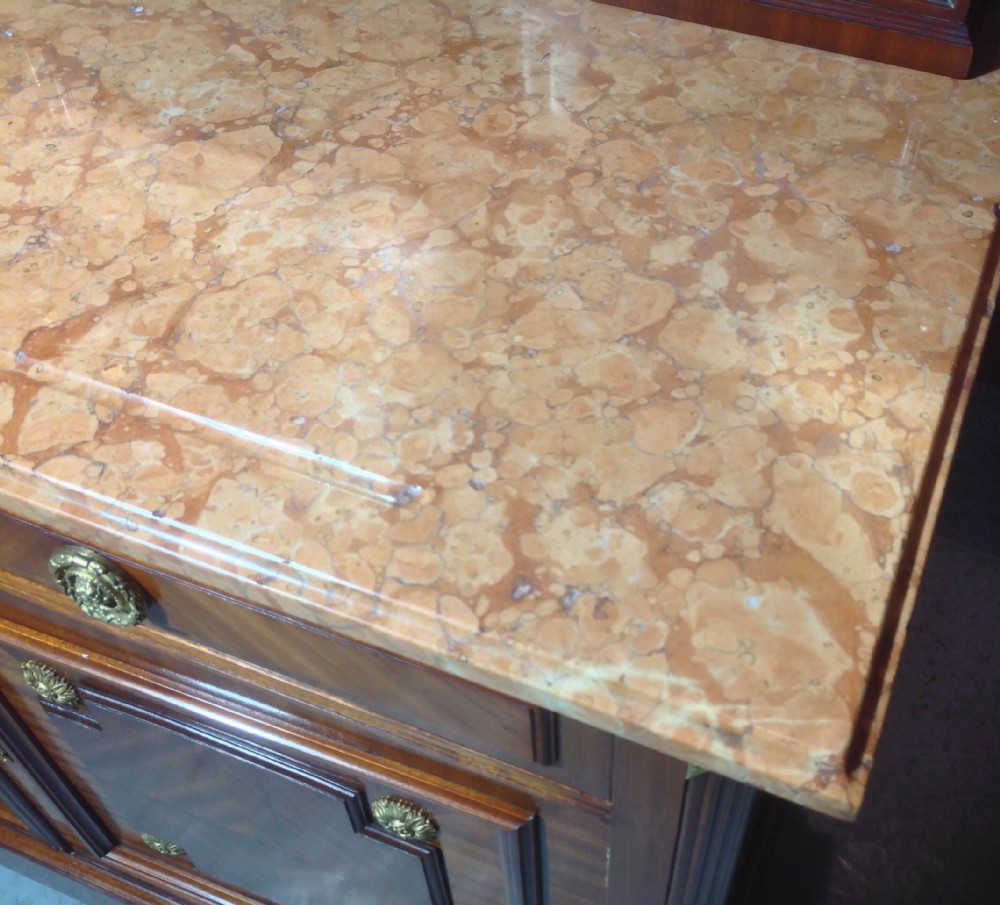 MARBLE TOP FRENCH DRESSING TABLE WITH ANNONITE FEATURE View IV