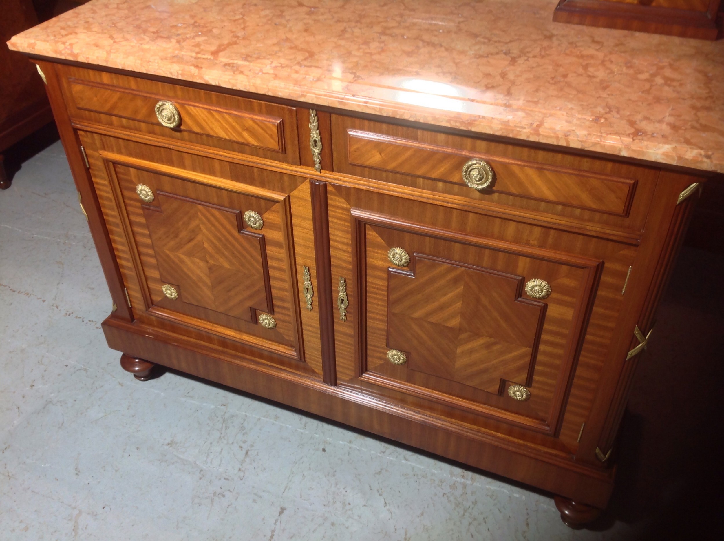 MARBLE TOP FRENCH DRESSING TABLE WITH ANNONITE FEATURE View VIII