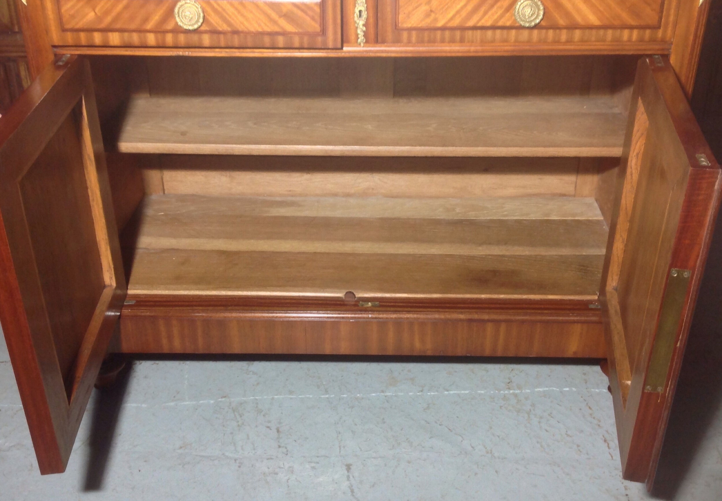 MARBLE TOP FRENCH DRESSING TABLE WITH ANNONITE FEATURE View IX