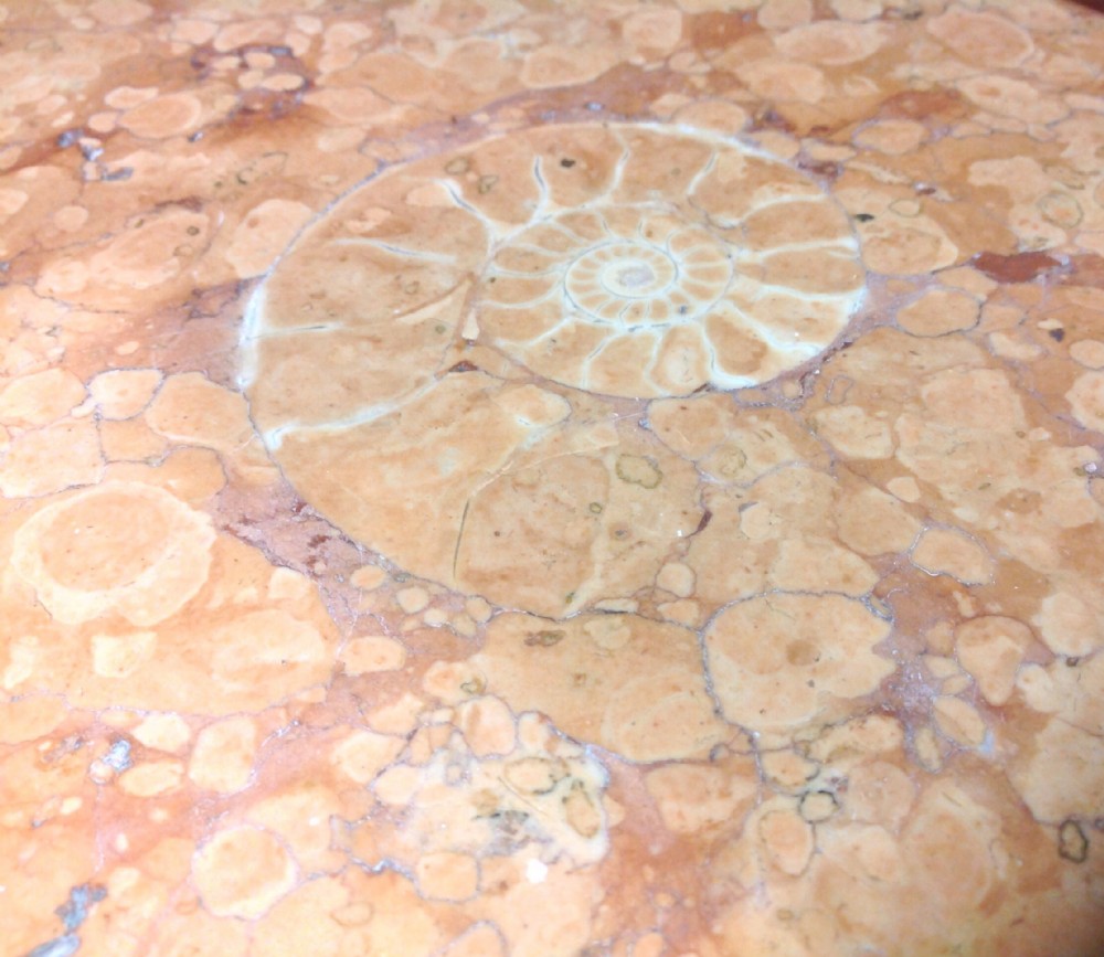 MARBLE TOP FRENCH DRESSING TABLE WITH ANNONITE FEATURE View II