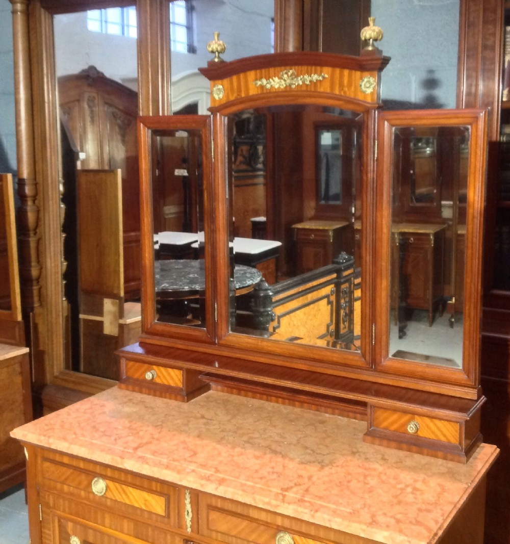 MARBLE TOP FRENCH DRESSING TABLE WITH ANNONITE FEATURE View VII