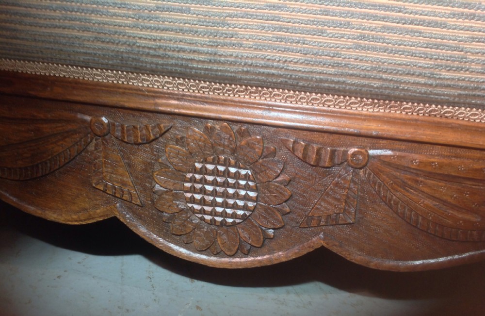 CARVED OAK FRENCH MARRIAGE BED  View III