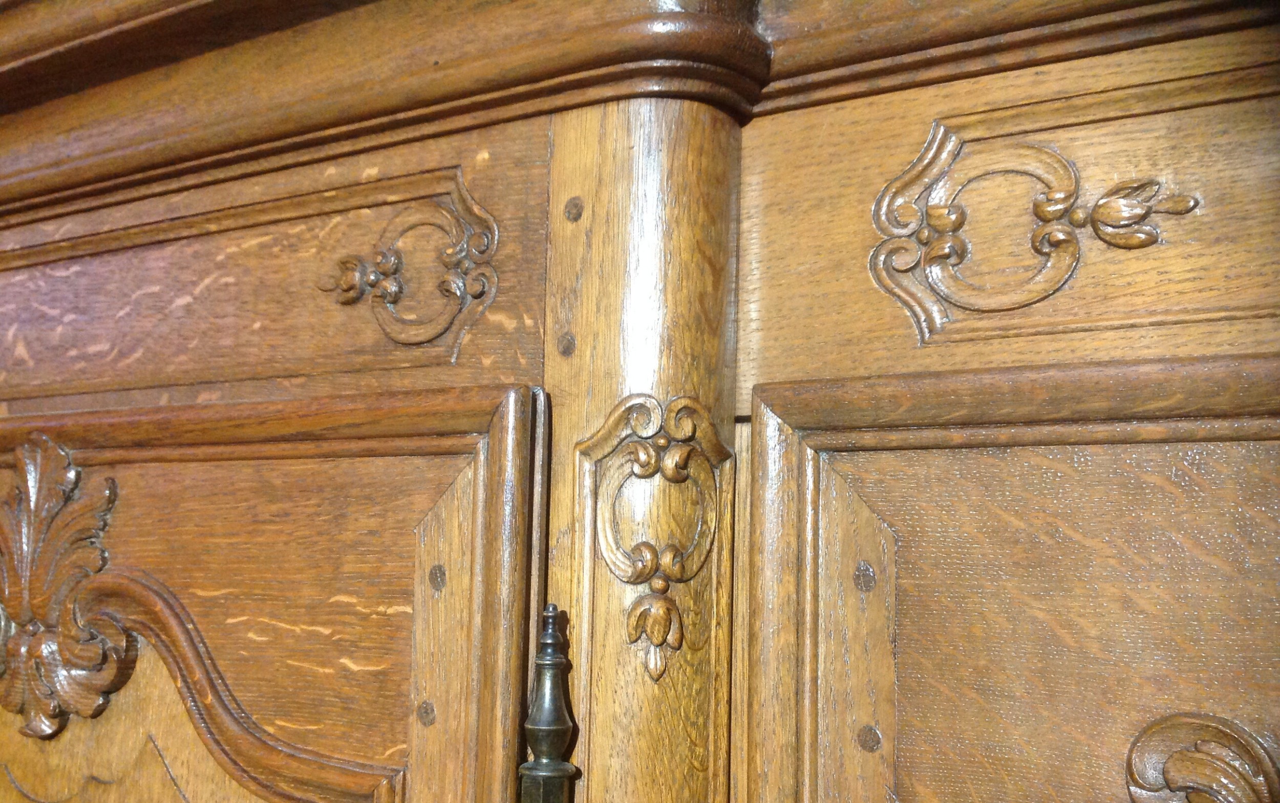 CARVED OAK FRENCH ARMOIRE View II