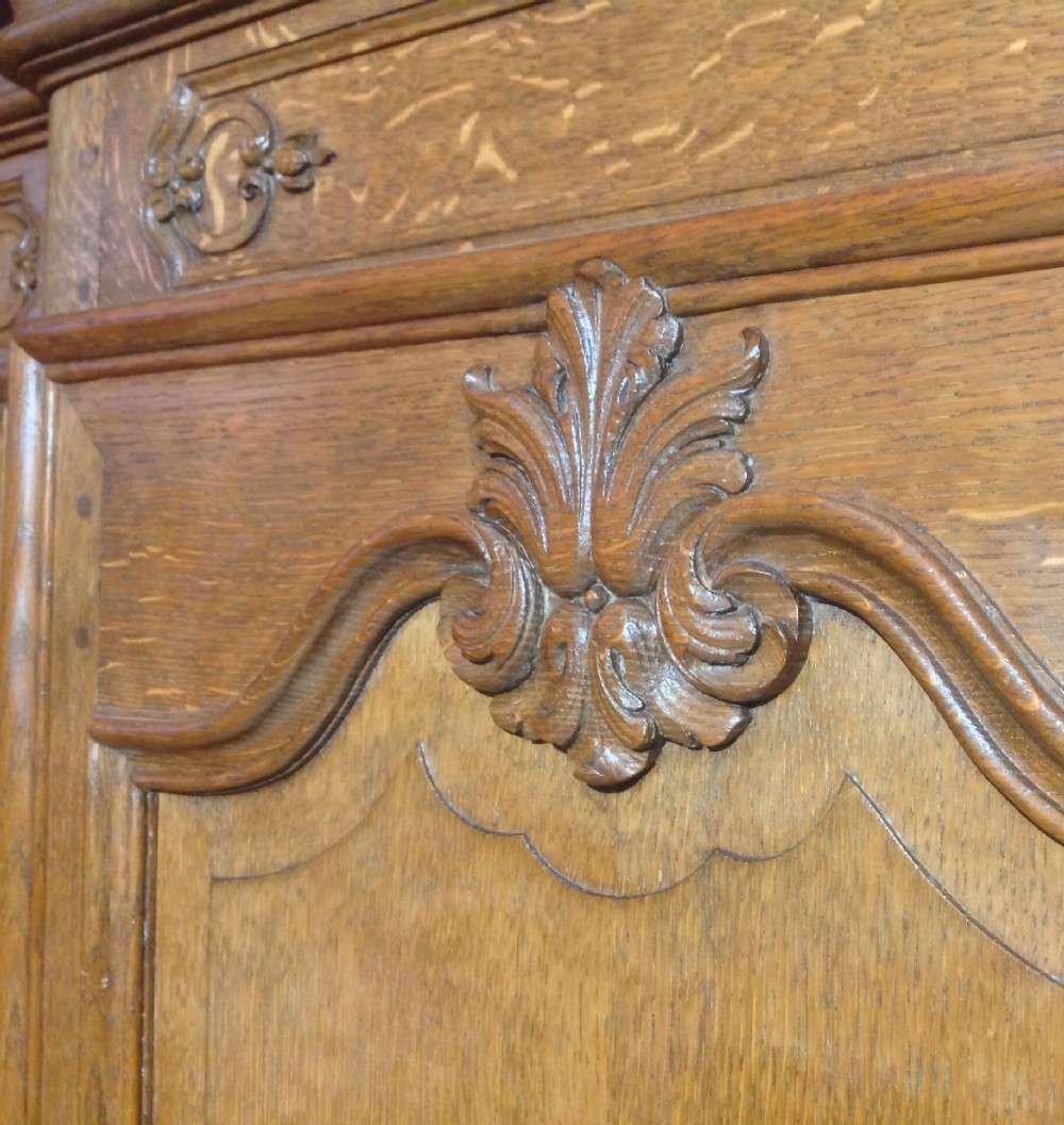 CARVED OAK FRENCH ARMOIRE View III