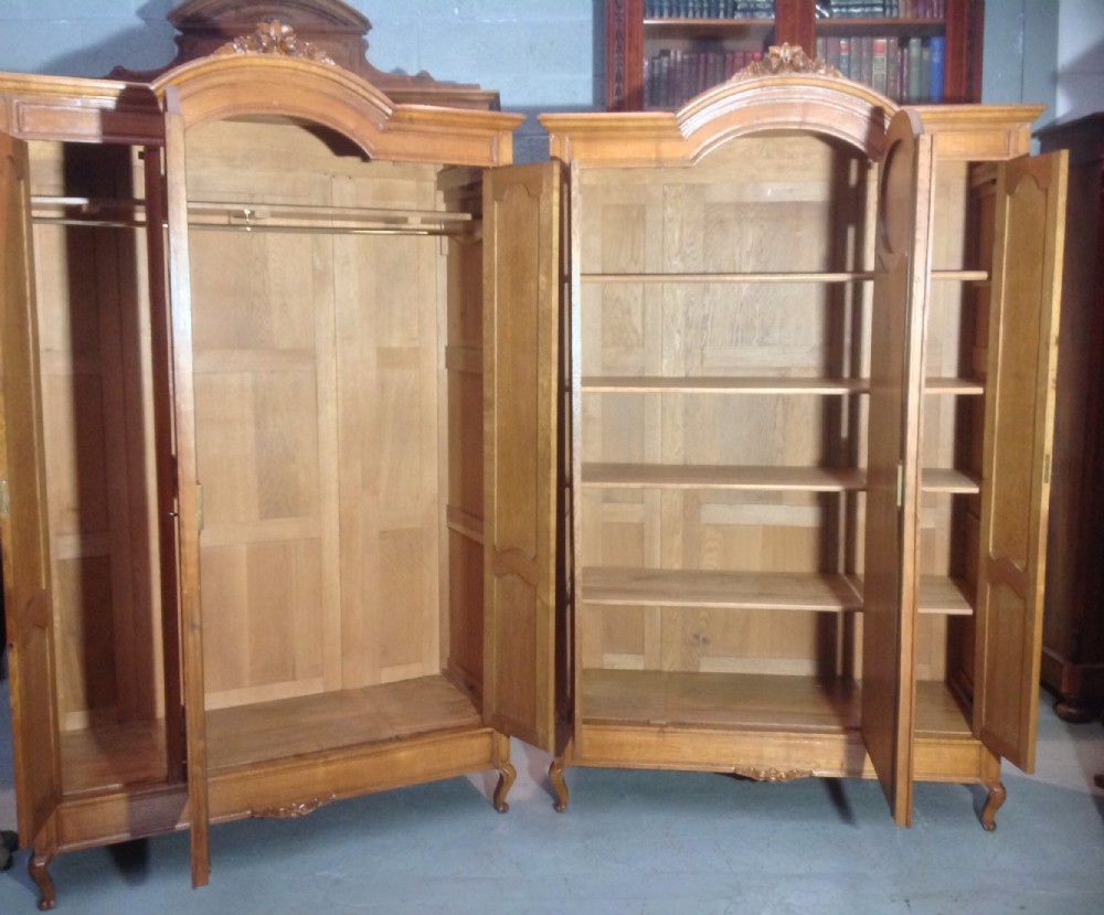 CARVED OAK PAIR OF FRENCH ARMOIRES View XI