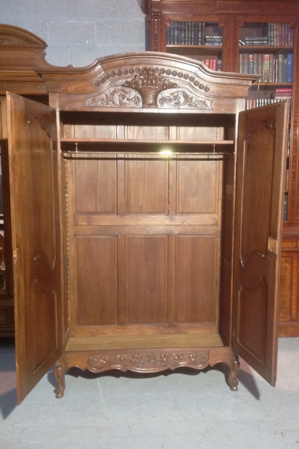 CARVED OAK FRENCH ARMOIRE  View IV