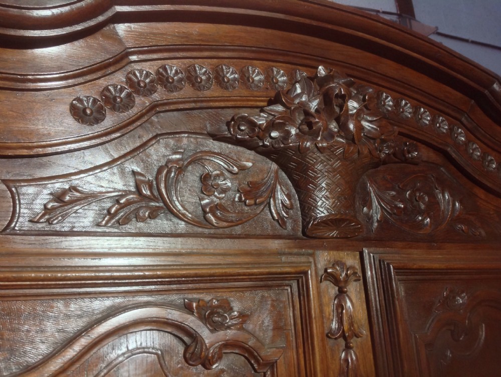 CARVED OAK FRENCH ARMOIRE  View VI