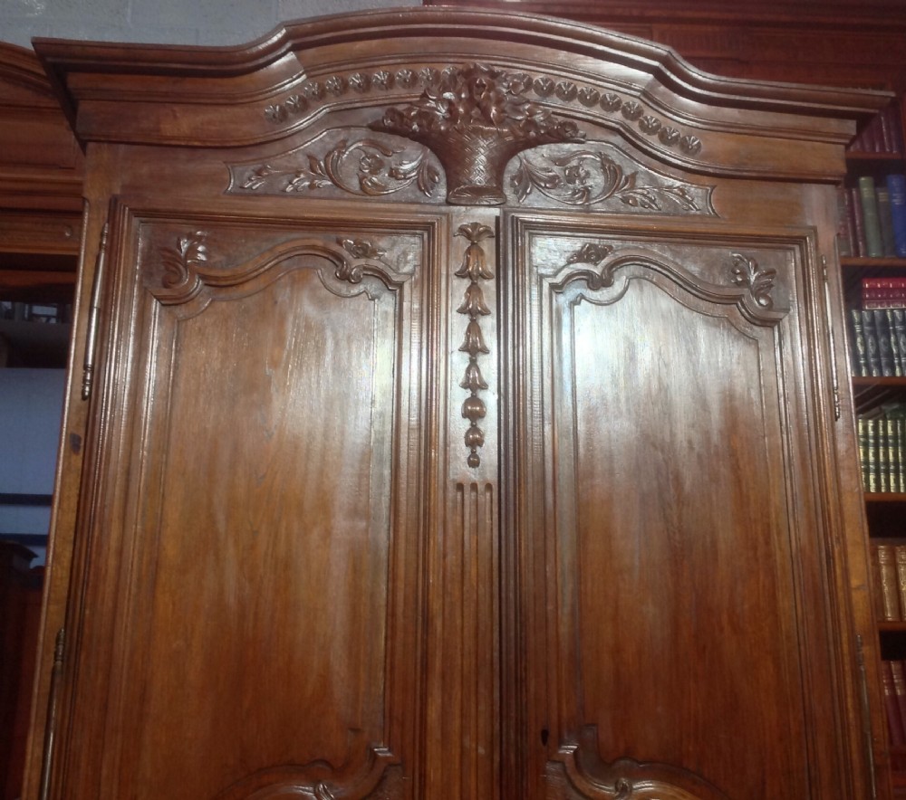 CARVED OAK FRENCH ARMOIRE  View X