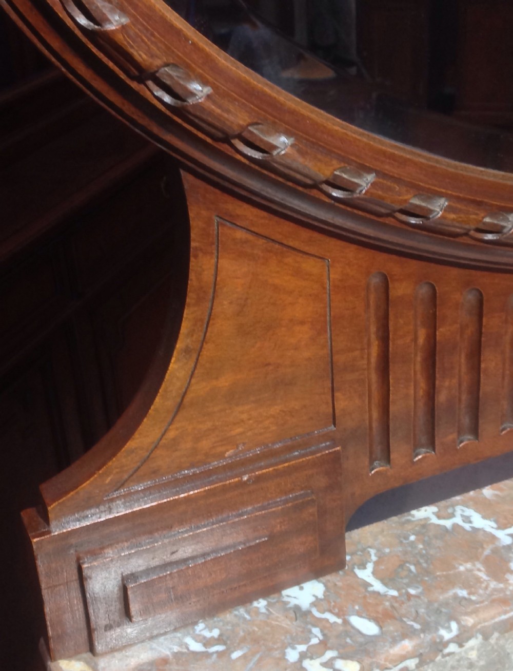 FRENCH MAHOGANY ARTS AND CRAFTS WASHSTAND  View V