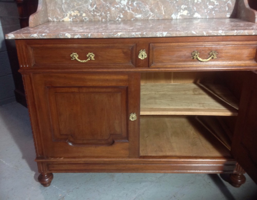 FRENCH MAHOGANY ARTS AND CRAFTS WASHSTAND  View X