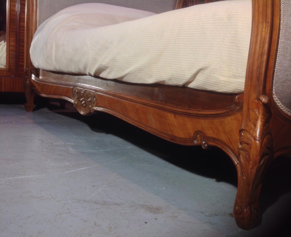 CARVED WALNUT FRENCH BED View XII