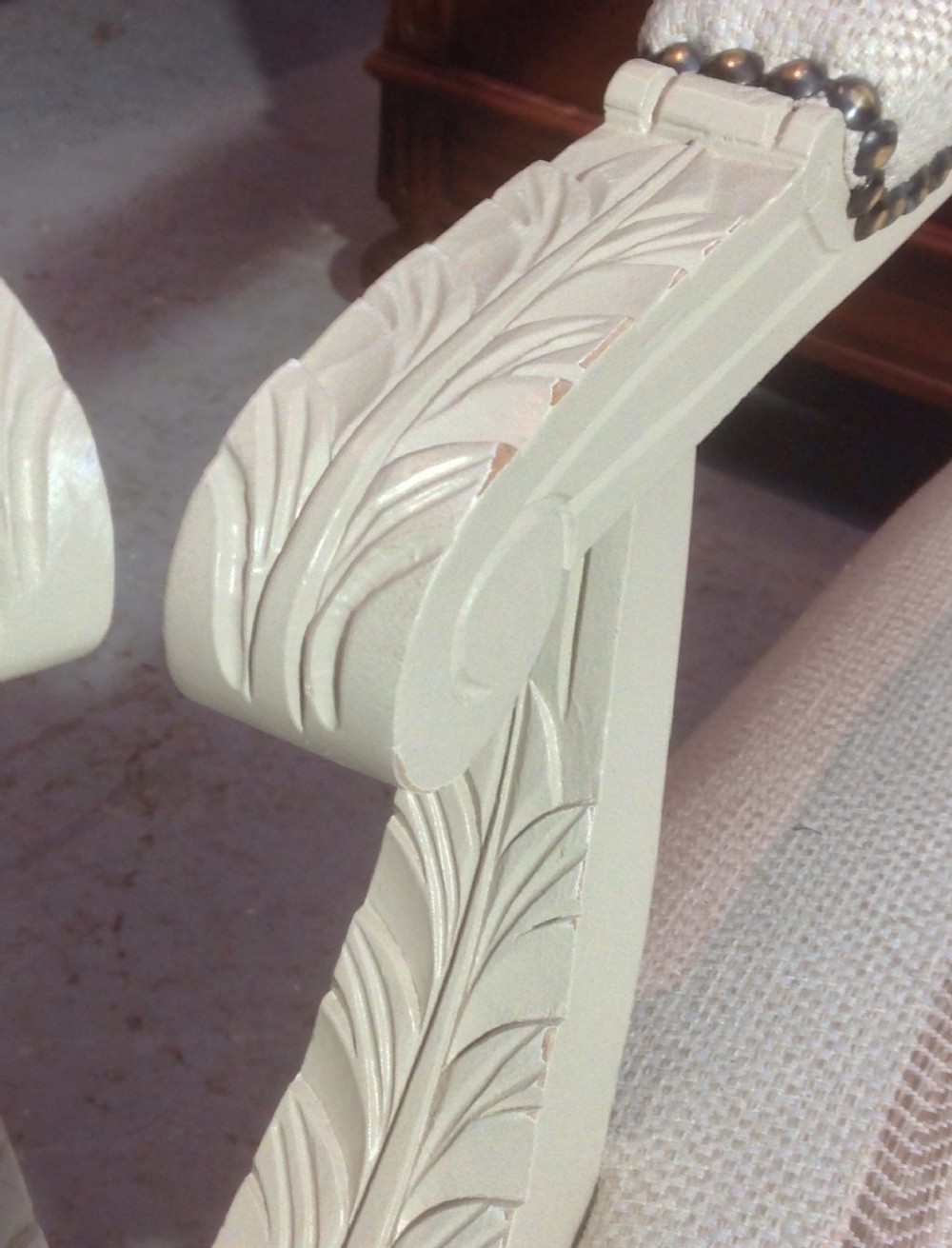 PAIR OF FRENCH PAINTED ARMCHAIRS View VI