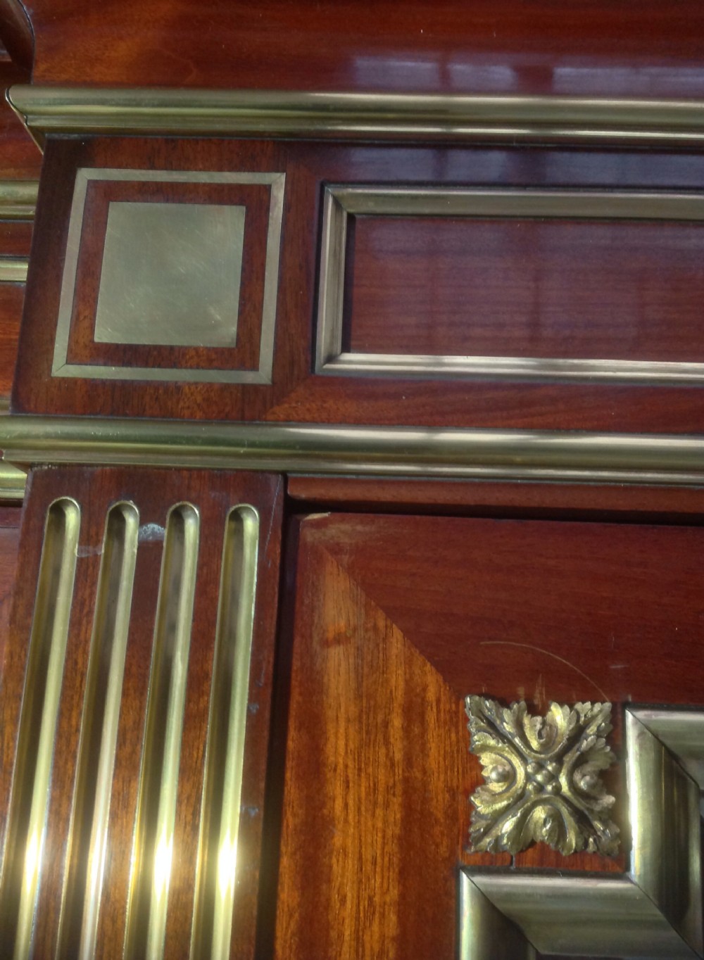 BREAKFRONT FRENCH MAHOGANY ARMOIRE View XIII