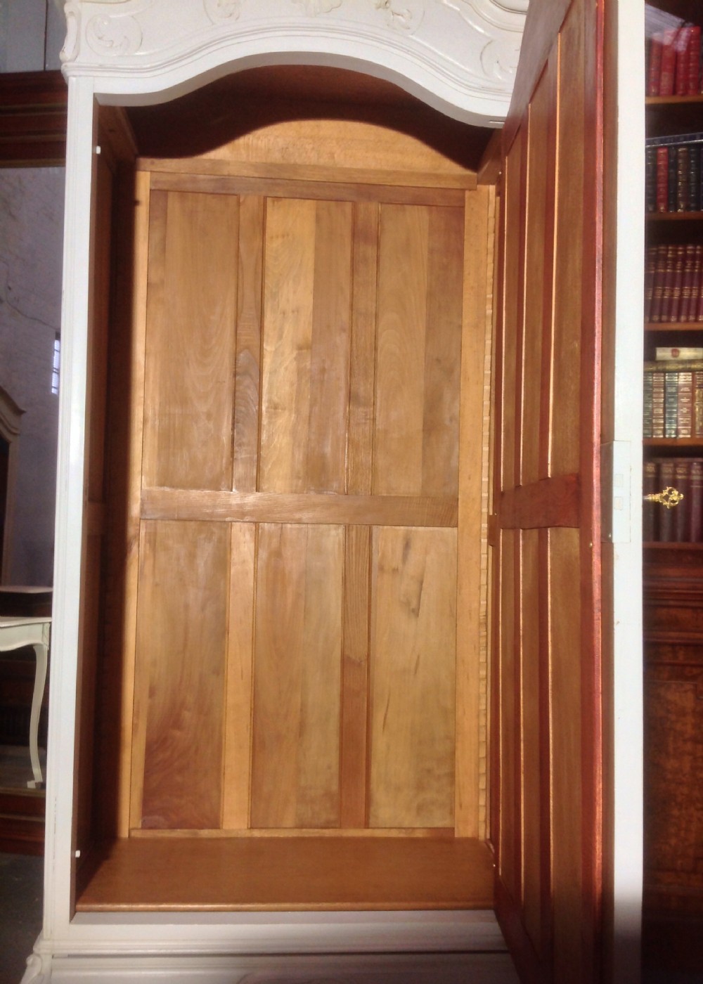 PAINTED FRENCH CARVED WALNUT ARMOIRE View VII