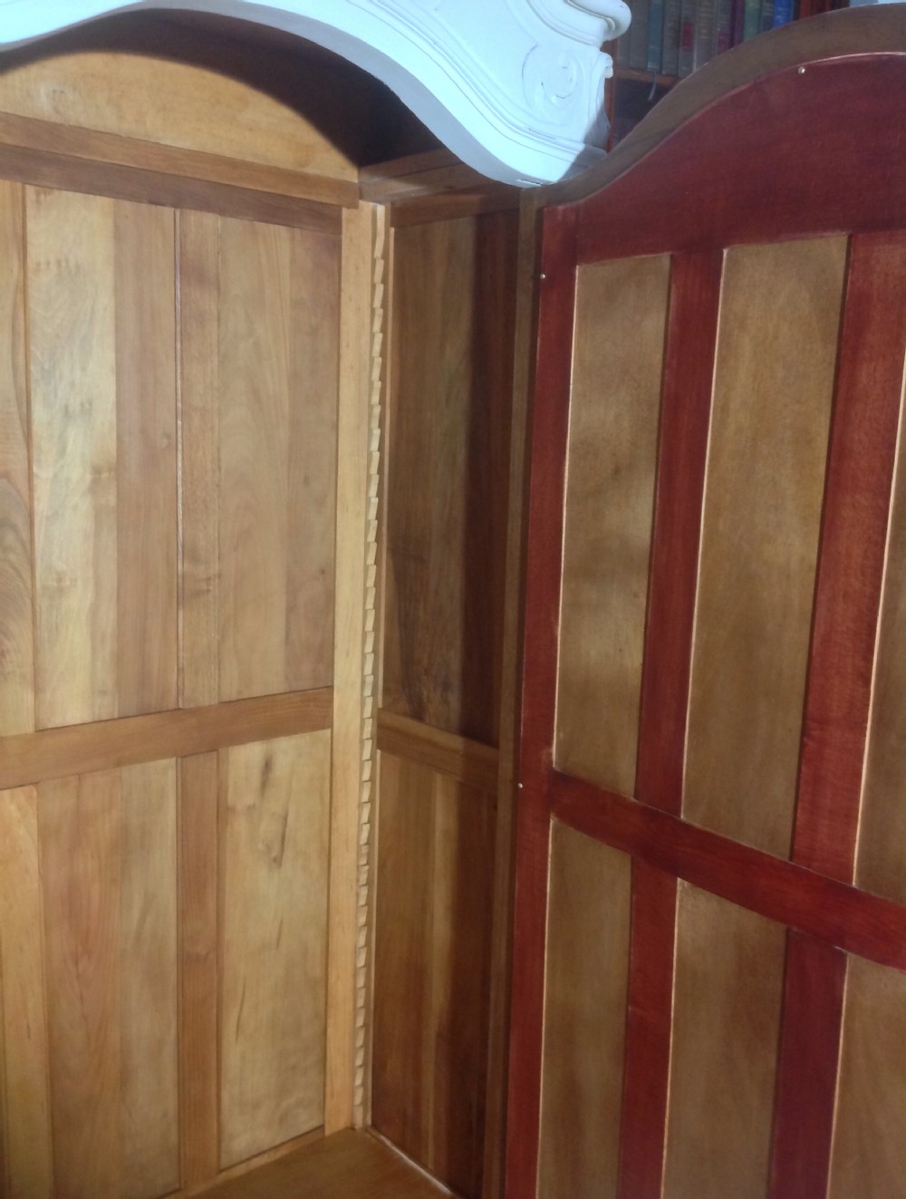 PAINTED FRENCH CARVED WALNUT ARMOIRE View VIII