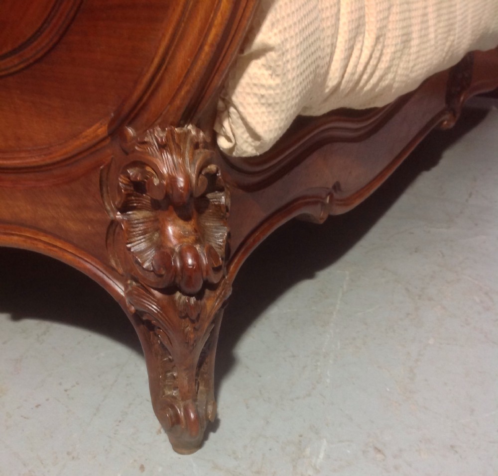 CARVED WALNUT FRENCH LOUIS XV BED View VII