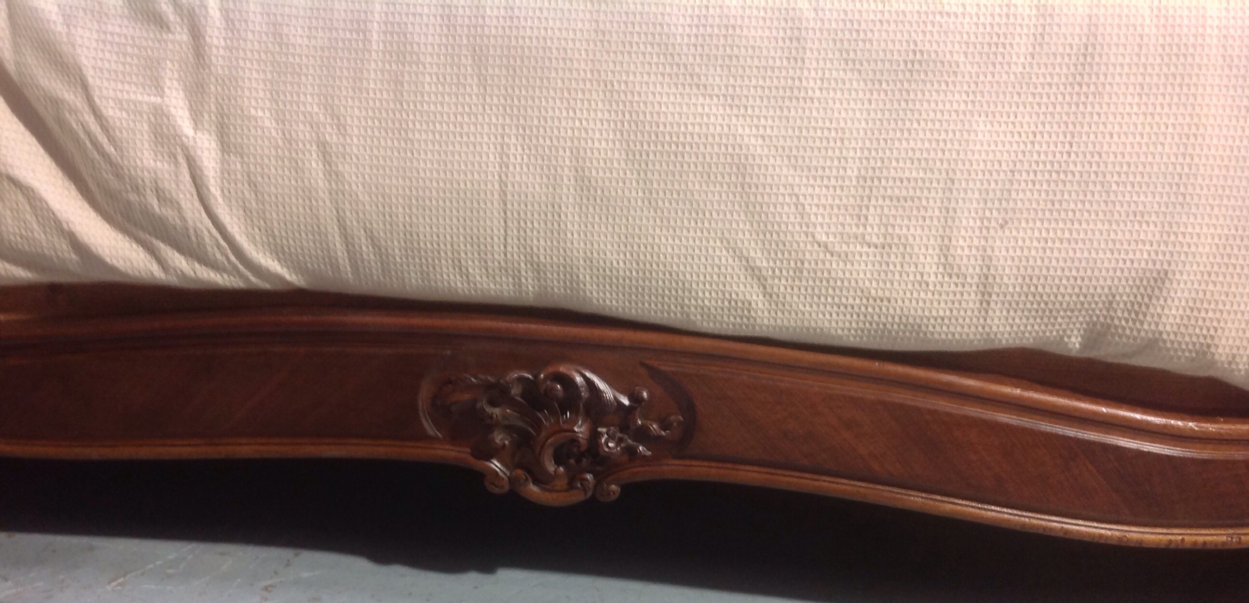 CARVED WALNUT FRENCH LOUIS XV BED View XI