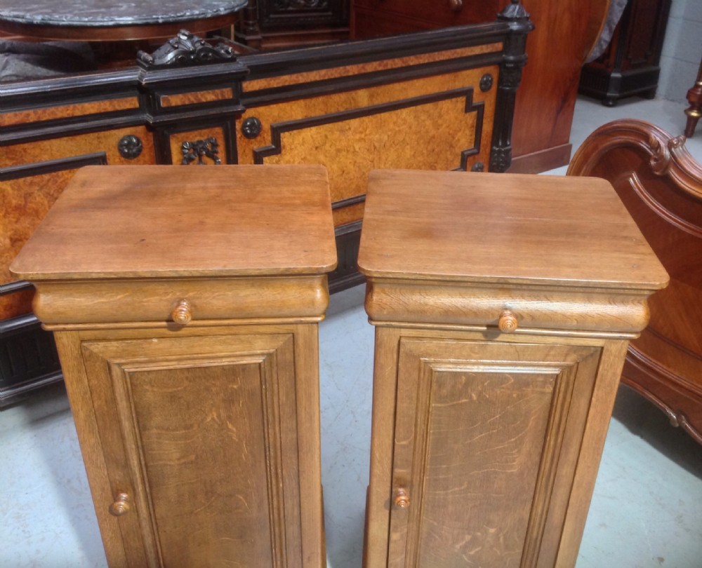 PAIR OF FRENCH OAK BEDSIDE CABINETS View V
