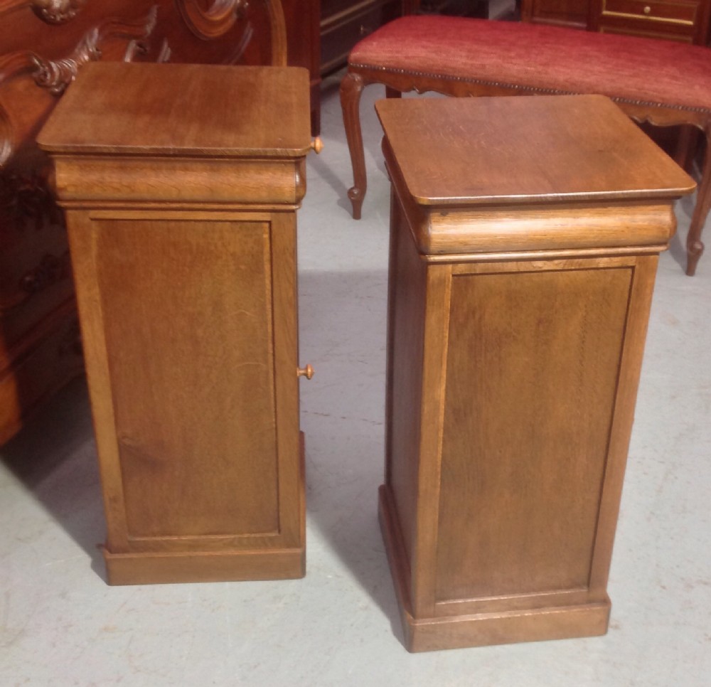 PAIR OF FRENCH OAK BEDSIDE CABINETS View VII