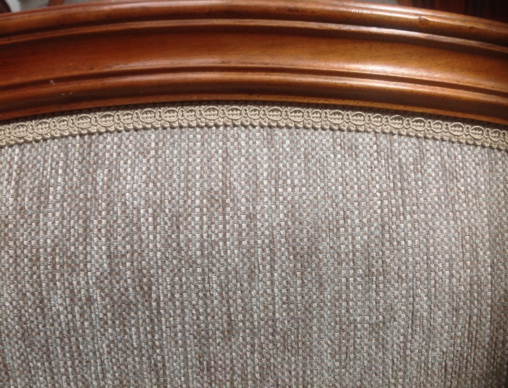 CARVED WALNUT UPHOLSTERED FRENCH BED View IX